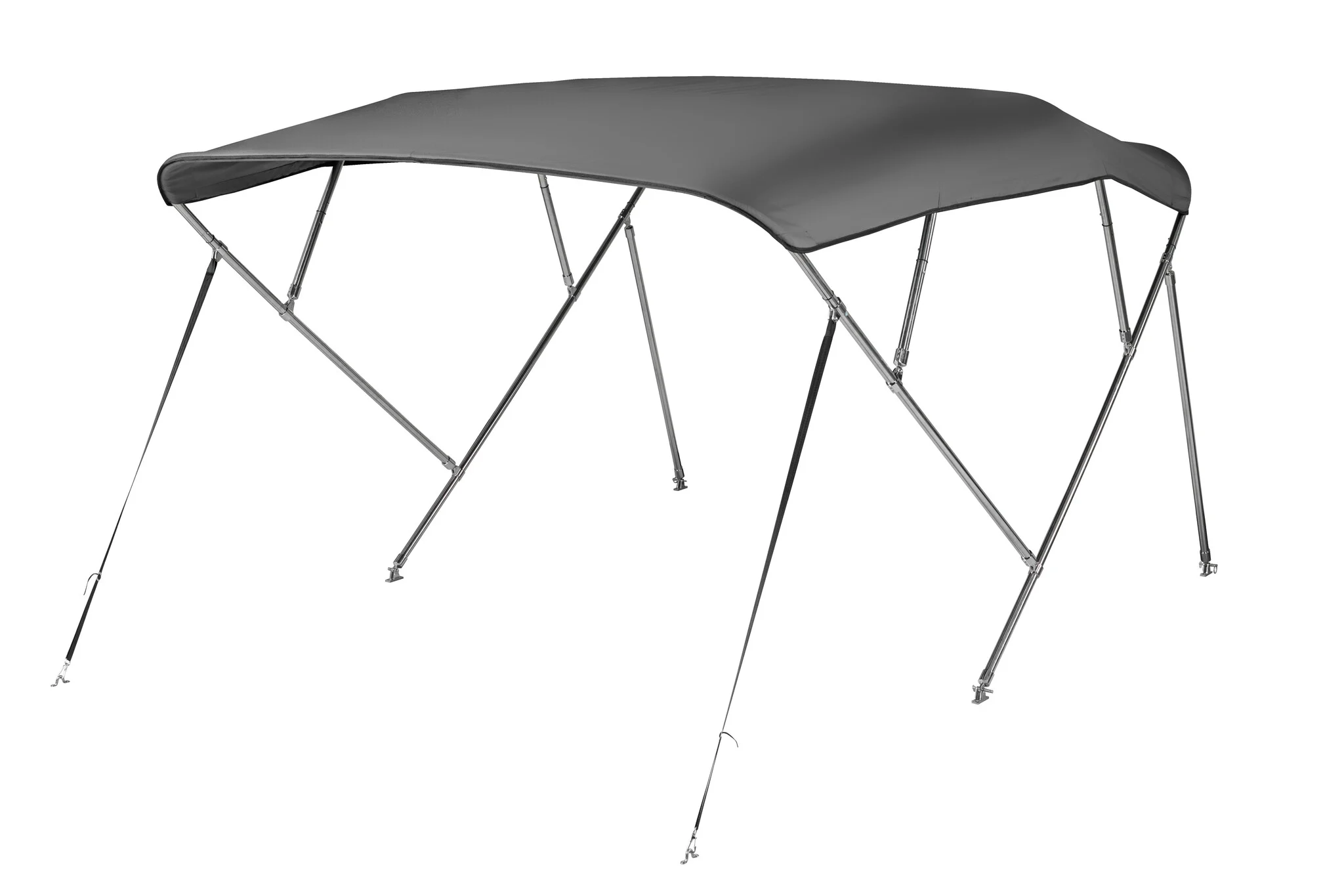 NALUX Edelstahl-Bimini-Top mit 4 Bügeln – Höhe 117 cm – Breite 215–228 cm
