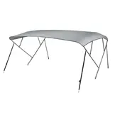 NALUX Stainless Steel Bimini Top 4 Arches - Height 137 cm - Width 264-283 cm