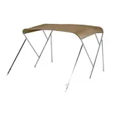 NALUX Edelstahl-Bimini-Top mit 3 Bügeln – Höhe 137 cm – Breite 301–316 cm