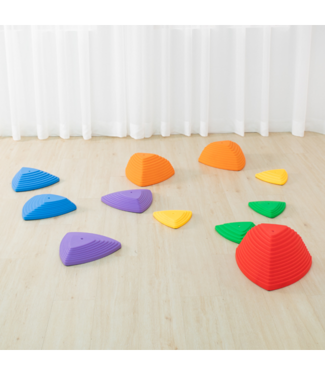 Stapsten | rivierstenen | 11 stuks