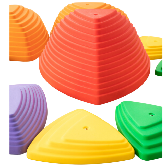 Stapsten | rivierstenen | 9 stuks