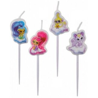 Shimmer and Shine taart kaarsjes 4 st