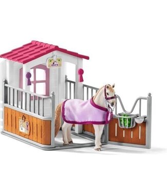 Schleich Schleich 42368 - paardenbox met Lusitano merrie