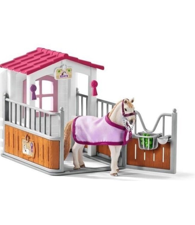 Schleich 42368 - paardenbox met Lusitano merrie