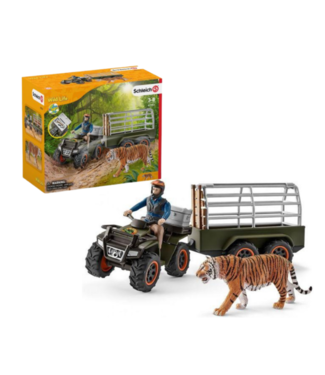 Schleich Schleich 42351 - Quad met aanhanger en ranger - Wild Life