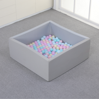 Ballenbak grijs vierkant incl 200 ballen