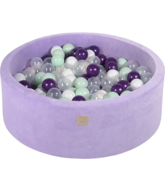 Ballenbak paars  90 x 30 cm – incl 200 ballen (verschillende opties ) - Velvet