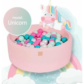 Ballenbak Unicorn set 90 x 30 cm – incl 250 ballen - Roze