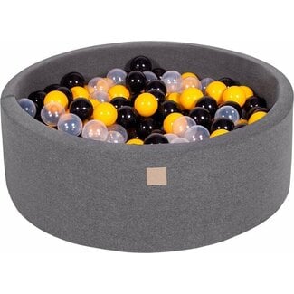 Ballenbak donker grijs 90 x 30 cm – incl 200 ballen ( verschillende opties) - Katoen