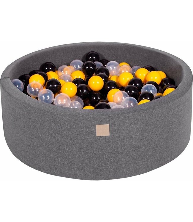 Ballenbak donker grijs 90 x 30 cm – incl 200 ballen ( verschillende opties) - Katoen