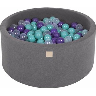 Ballenbak donker grijs 90 x 40 cm – incl 300 ballen ( verschillende opties) - Katoen