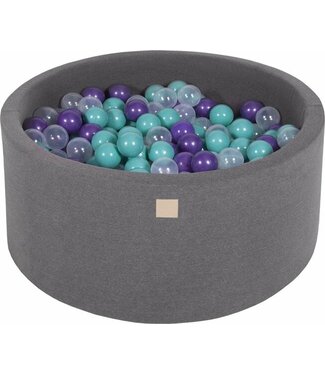 Ballenbak donker grijs 90 x 40 cm – incl 300 ballen ( verschillende opties) - Katoen