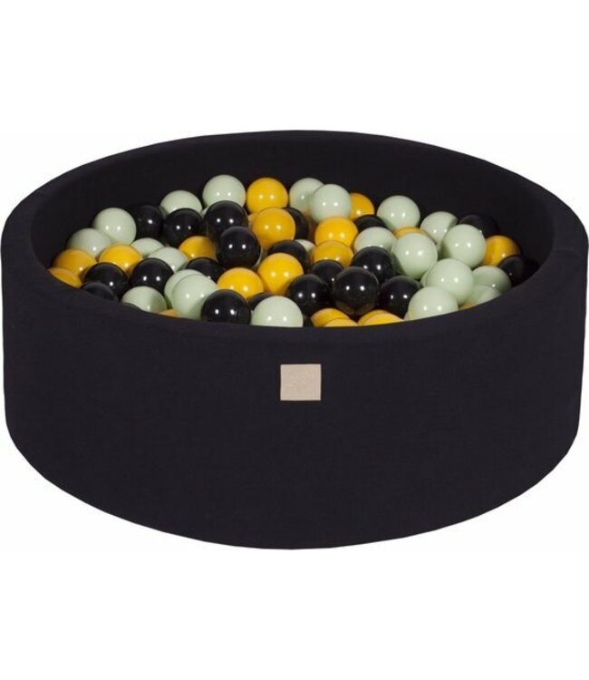 Ballenbak Zwart 90 x 30 cm – incl 200 ballen ( verschillende opties) - Katoen