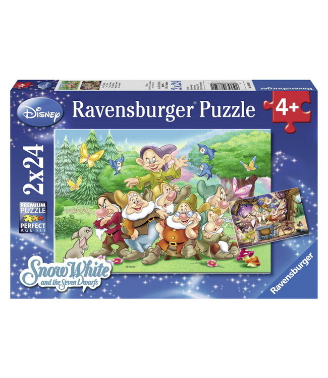 Ravensburger puzzel Disney Princess: 7 Dwergen - 2x24 stukjes