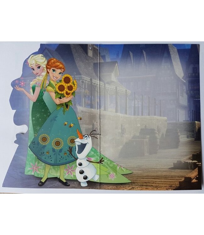 Frozen fever wenskaart met glitters