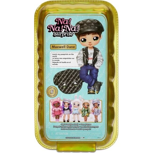 Na! Na! Na! Surprise Glam Pom Doll 2-in-1: Maxwell Dane