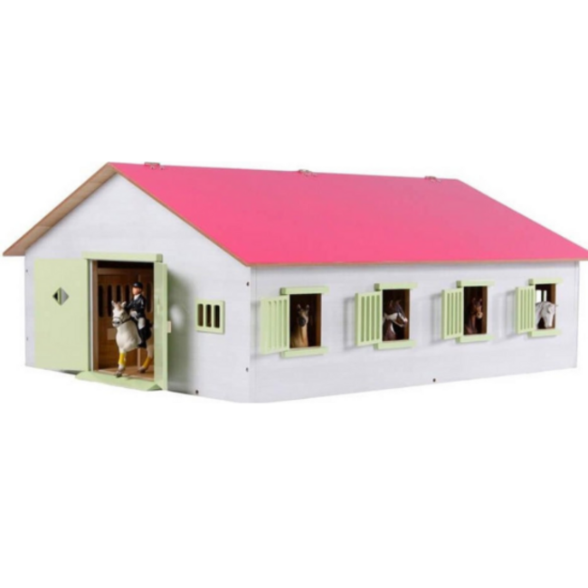 Kids Globe paardenstal met 7 boxen en berging