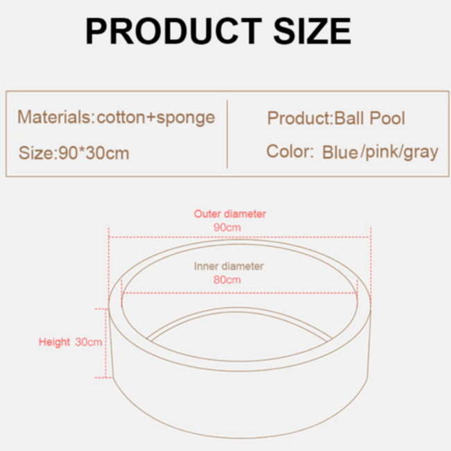 Ballenbak roze incl 200 ballen