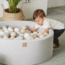 Safari ball pit 250 balls – grey cotton, including grey, beige and white balls