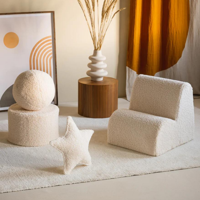 Poef kinderkamer|  Creme wit