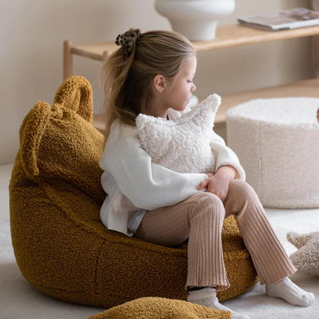 Poef kinderkamer|  Creme wit