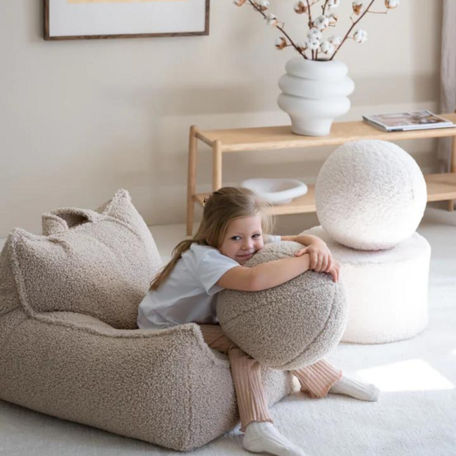 Poef kinderkamer|  Creme wit