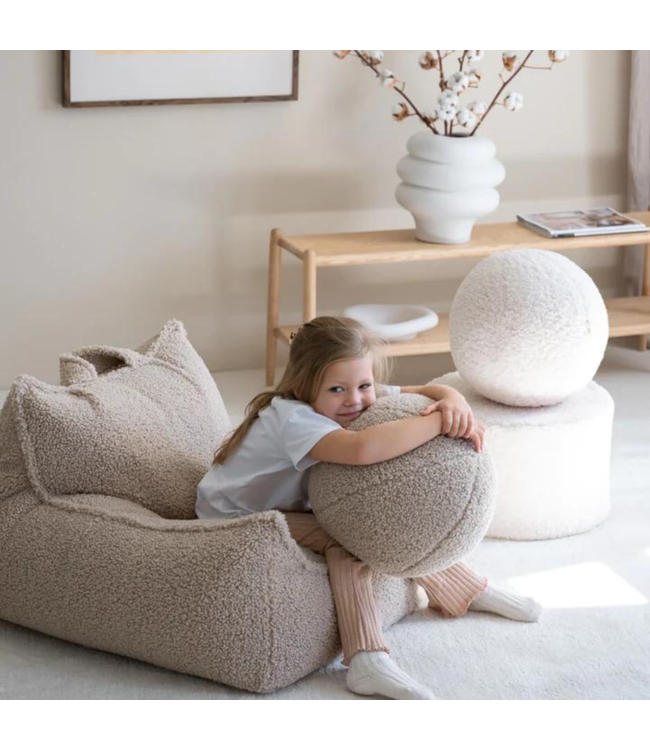 Poef kinderkamer|  Creme wit