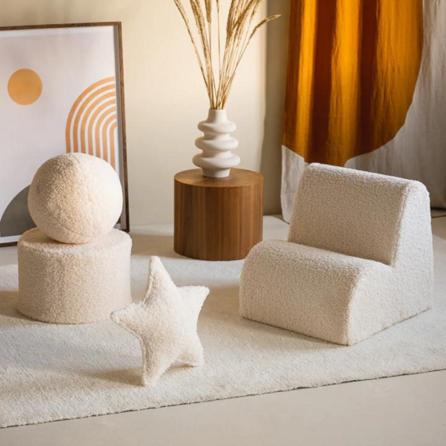 Poef kinderkamer|  Creme wit