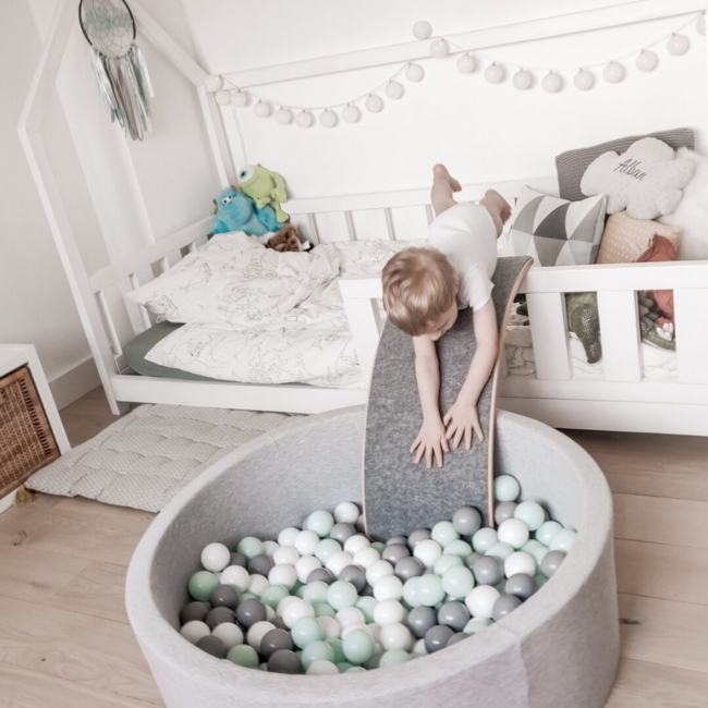 Ballenbak licht grijs | Katoen | 90 x 30 cm