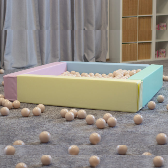 Weiches Pastell Schaumstoff-Ballenbad – Sicherer und Kreativer Spielspaß für Babys und Kleinkinder