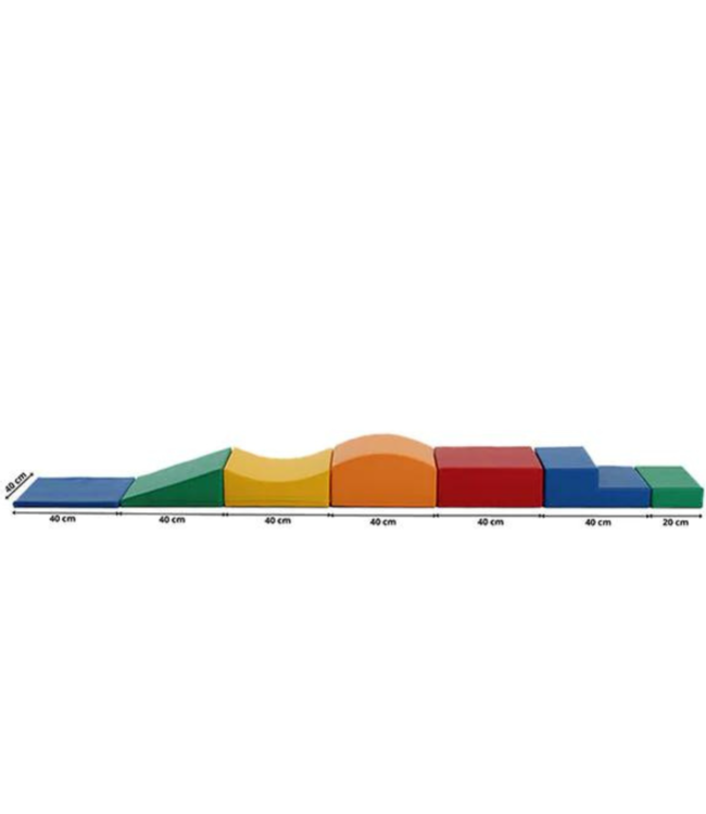 Foam blokken set in primaire kleuren voor creatief en actief kinderspel