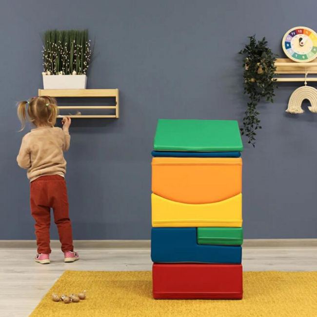 Schaumstoffbausteine Set Little Crawler – weiche Spielbausteine in Primärfarben zur Förderung der Motorik