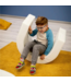 Witte foam tunnelset voor creatief bouwen en actief spelplezier