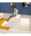 Witte foam tunnelset voor creatief bouwen en actief spelplezier