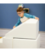Witte foam tunnelset voor creatief bouwen en actief spelplezier