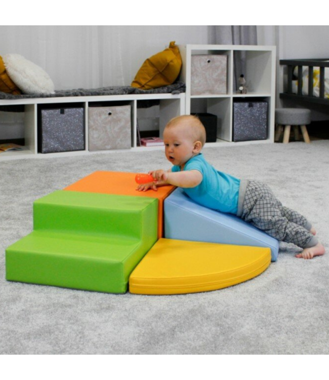 Foam blokken set corner crawler | lichte kleuren – duurzaam en veilig speelgoed