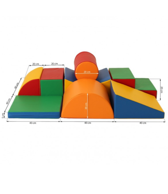 Foam blokken set Adventurer – creatieve speelset in primaire kleuren voor bouwen en spelen