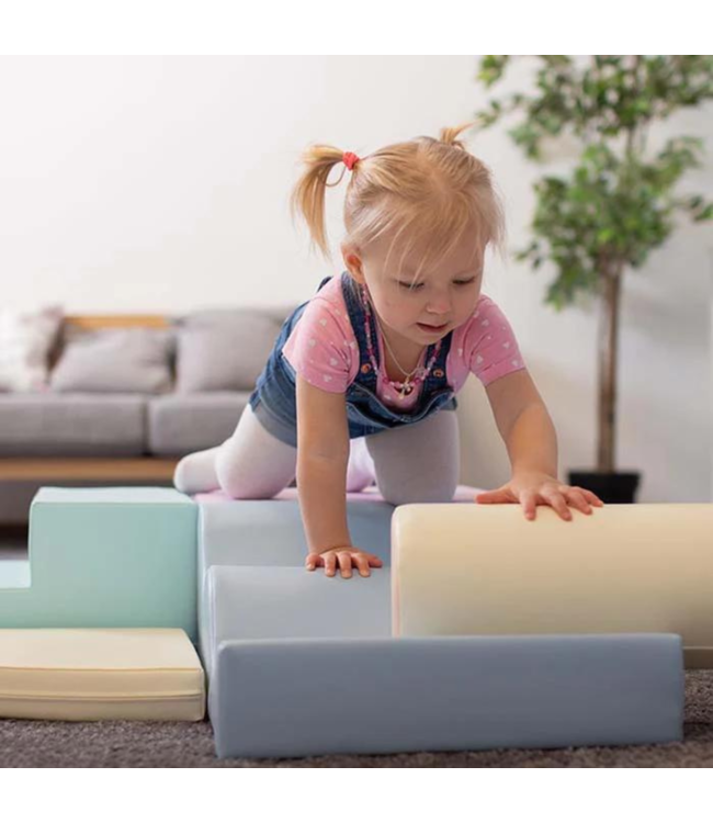 Foam blokken set Explorer – zachte en creatieve speelset in pastelkleuren