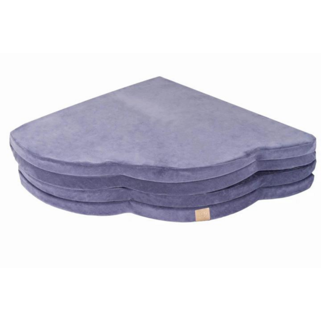 Donker blauwe speelmat in wolkvorm voor baby’s, peuters en kinderen