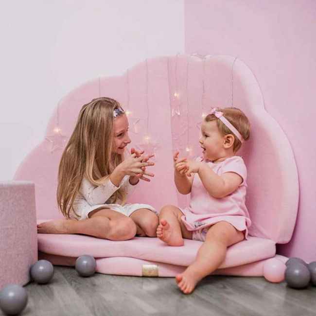 Speelmat in wolkvorm – roze | comfort, stijl en plezier in één mat