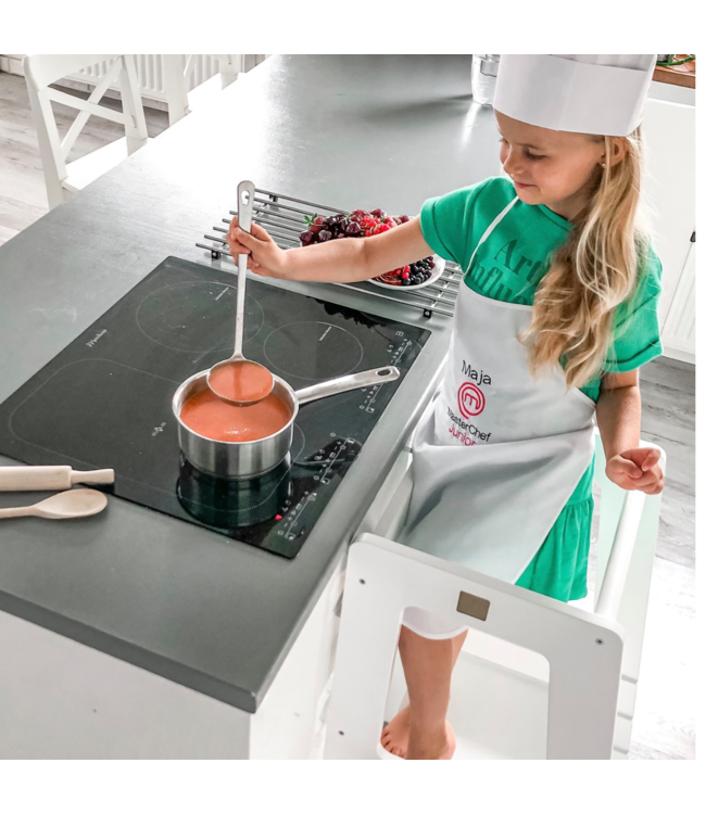 Leertoren hout – veilig en stabiel voor jonge kinderen