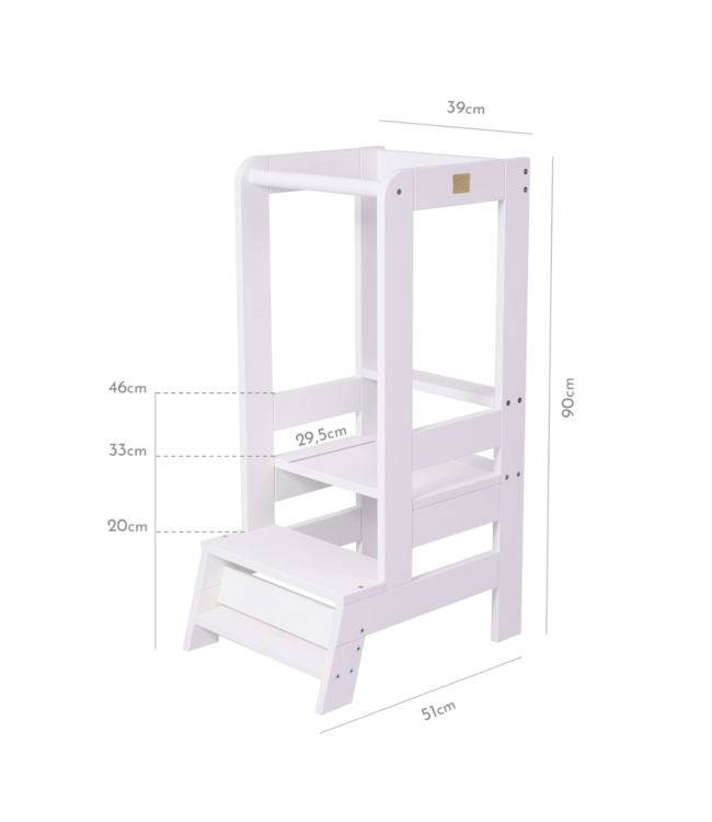 Leertoren hout – veilig en stabiel voor jonge kinderen