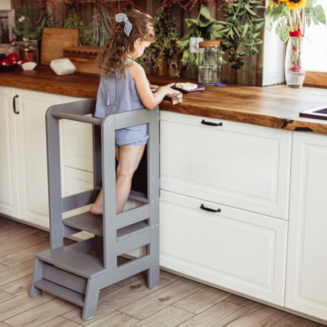 Tour d’apprentissage en bois – sûre et stable pour les jeunes enfants