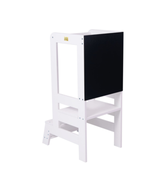 MeowBaby Leertoren met krijtbord | Wit