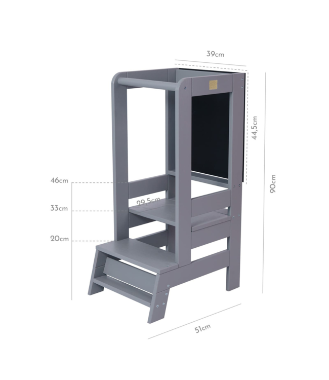 Leertoren met krijtbord – multifunctioneel en veilig voor kinderen