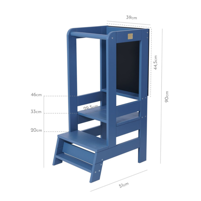 Leertoren met krijtbord – multifunctioneel en veilig voor kinderen