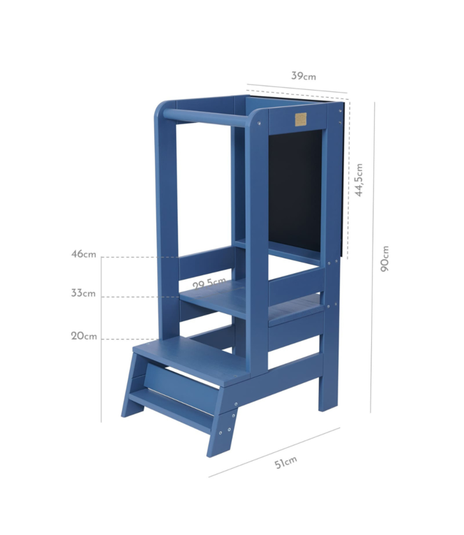 Leertoren met krijtbord – multifunctioneel en veilig voor kinderen