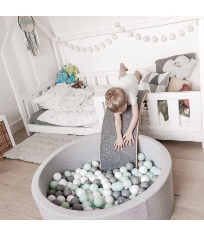 Balansbord | Vilt onderkant | Grijs