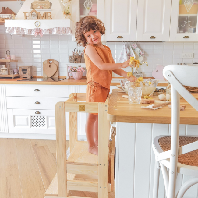 Tour d’apprentissage en bois – sûre et stable pour les jeunes enfants