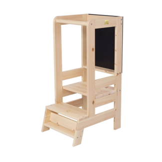MeowBaby Learning tower with chalkboard | Natural